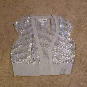 3/$25 Necessary objects 💯%silk sequin shrug